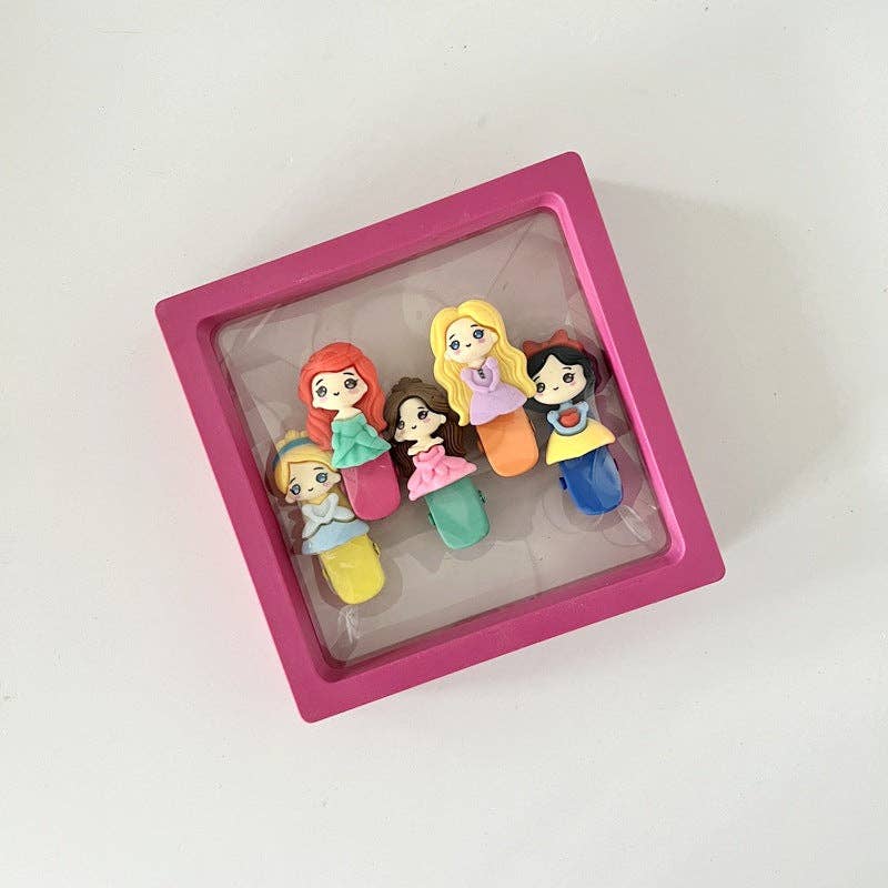 Cute Cartoon Hair Clips for Kids - Princess Style Accessories