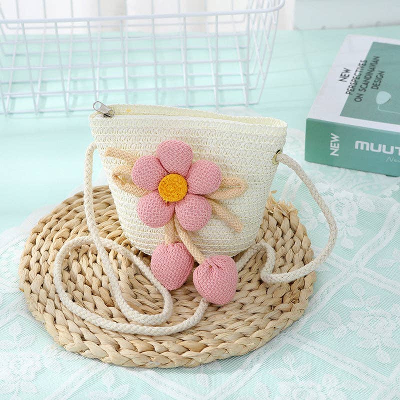 Cute Woven Sun Hat and Bag Set for Kids