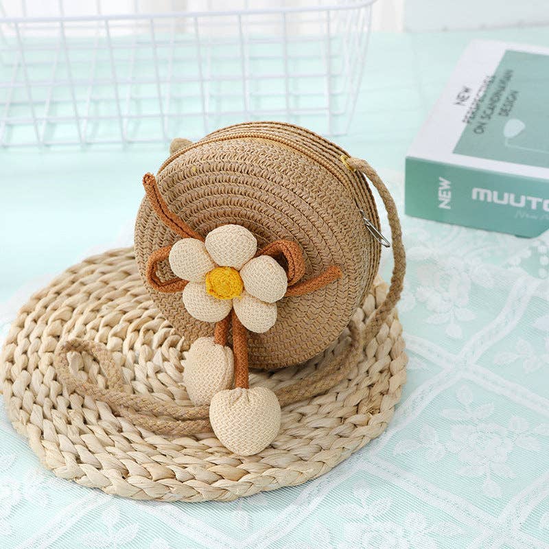 Cute Woven Sun Hat and Bag Set for Kids