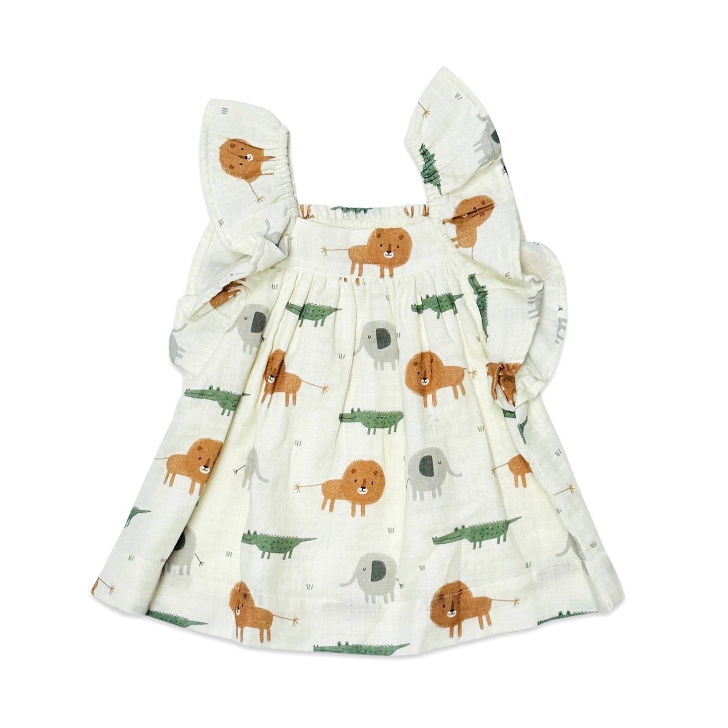Savannah Flutter & Smocked Baby Dress (Organic Muslin)