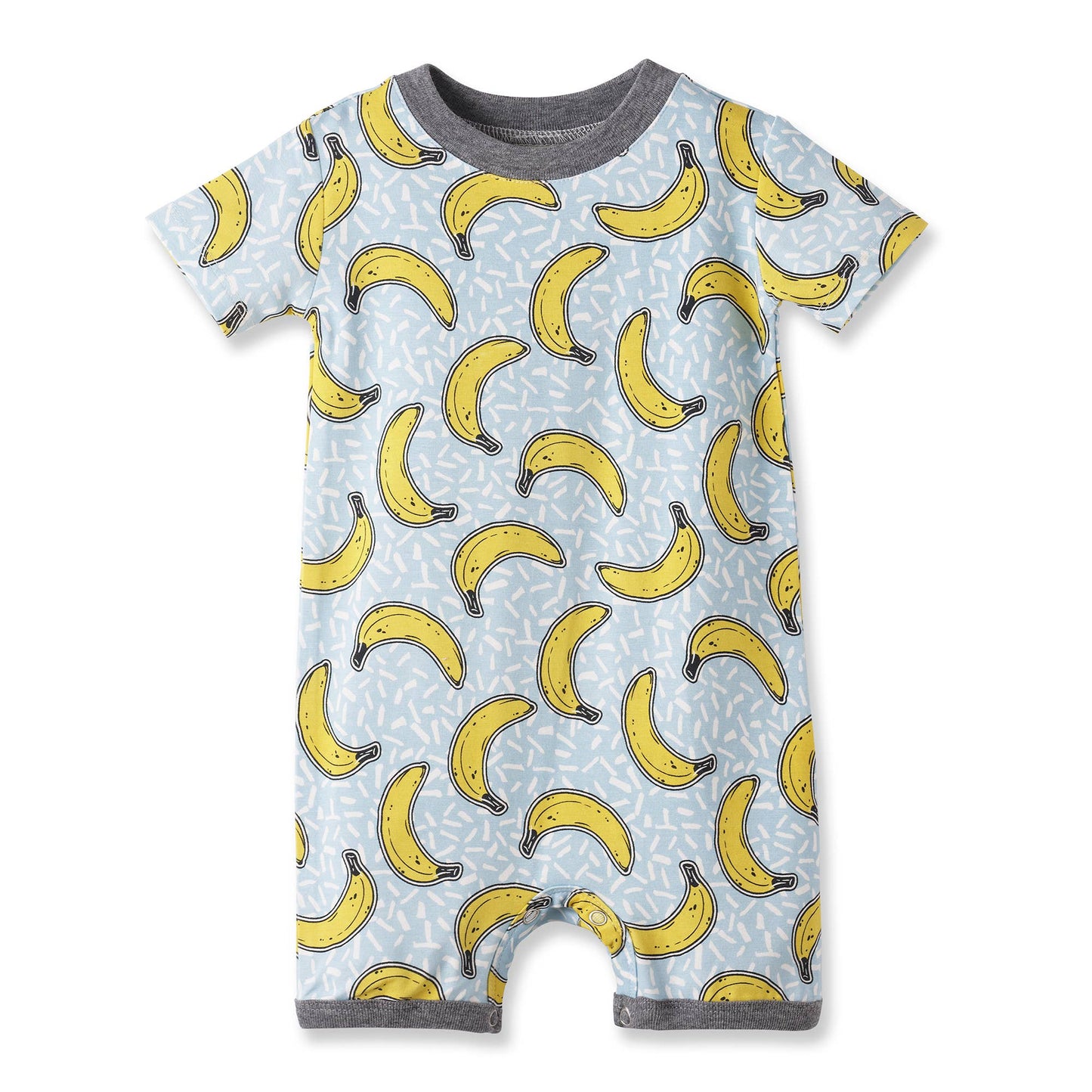Banana Split Soft Bamboo Shorty Romper for Baby Boys