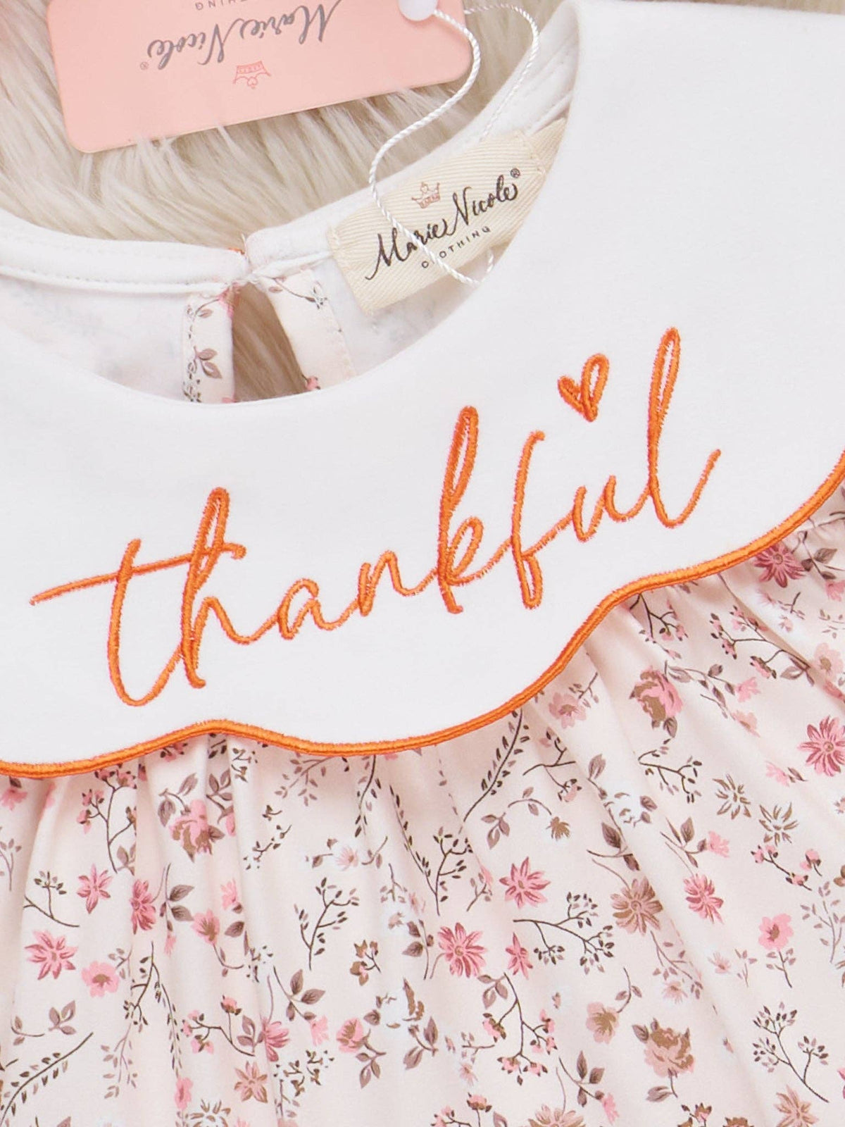 Thankful Pumpkin Embroidered Outfit