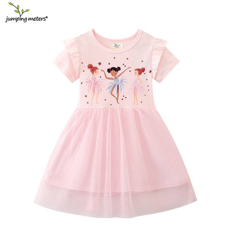 Girls' Summer Dress Princess Dress Cotton Fit and Flare