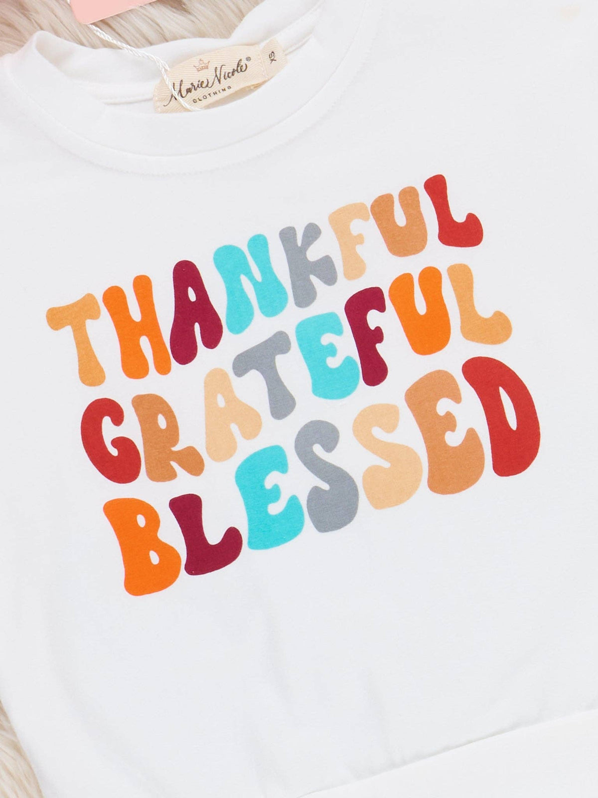 "Blessed, Grateful, Thankful" Bell Bottom Outfit