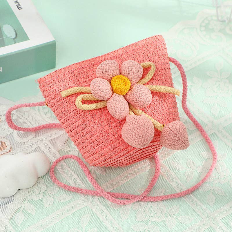 Cute Woven Sun Hat and Bag Set for Kids