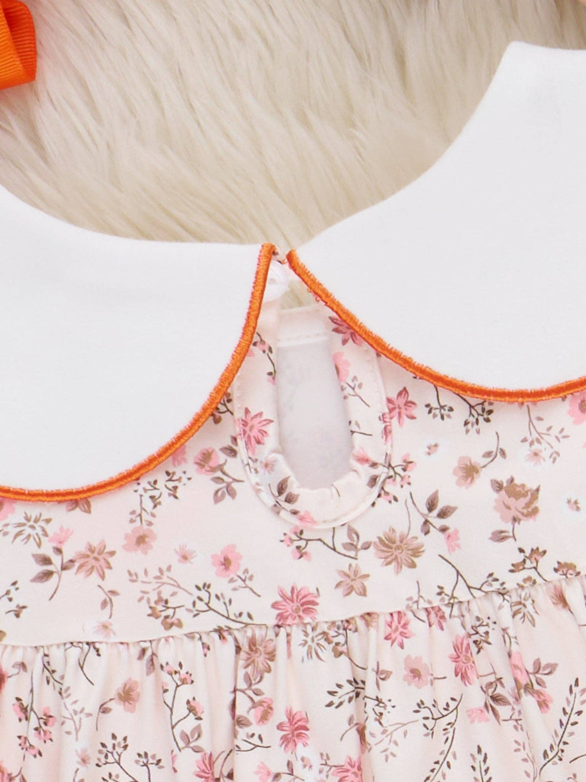 Thankful Pumpkin Embroidered Dress