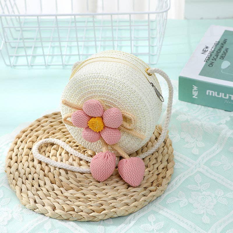 Cute Woven Sun Hat and Bag Set for Kids