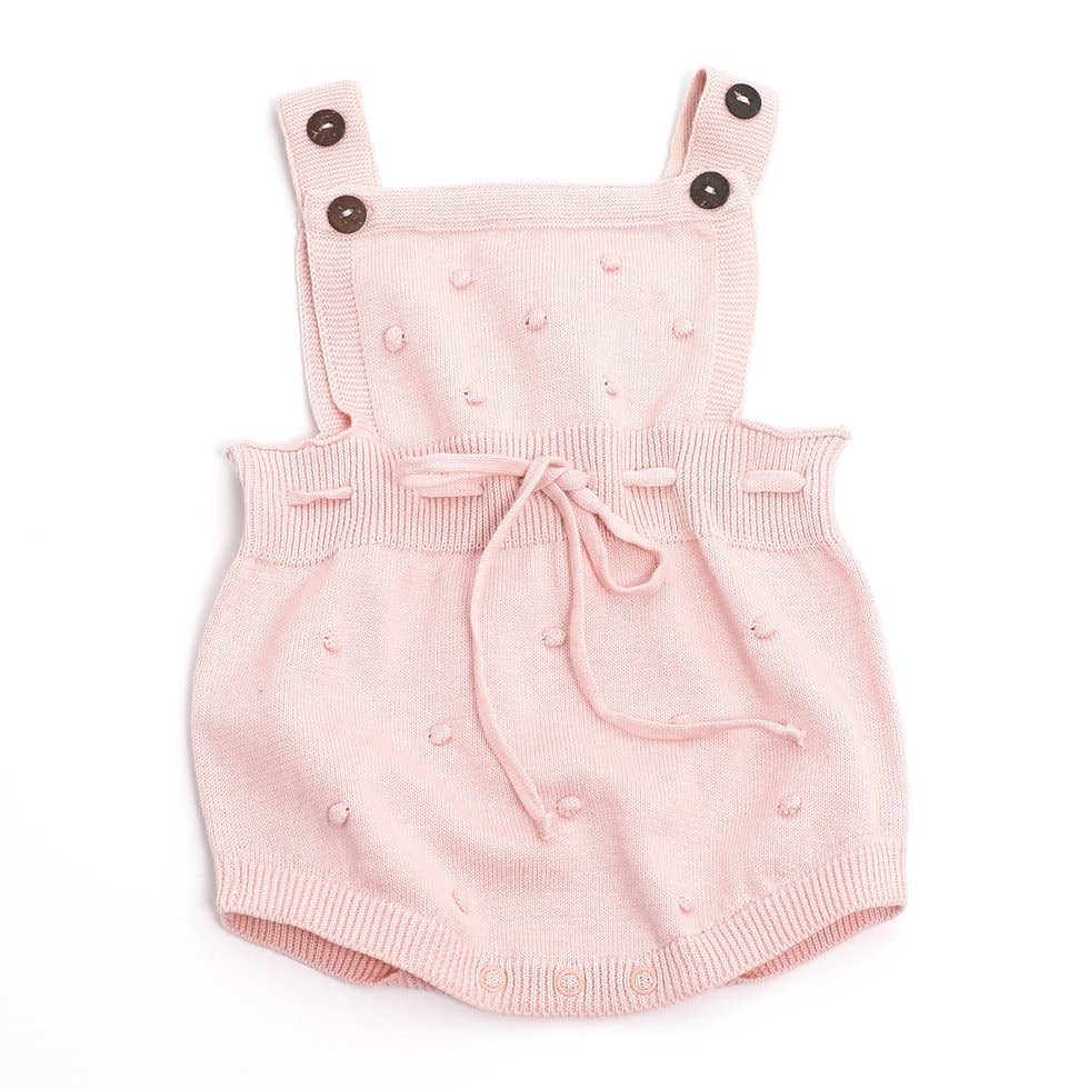 Milan Pastel Bobble Sweater Knit Baby Romper Organic Cotton