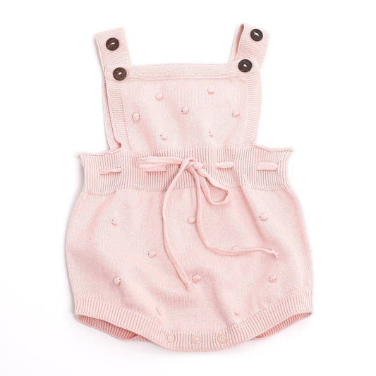 Milan Pastel Bobble Sweater Knit Baby Romper Organic Cotton