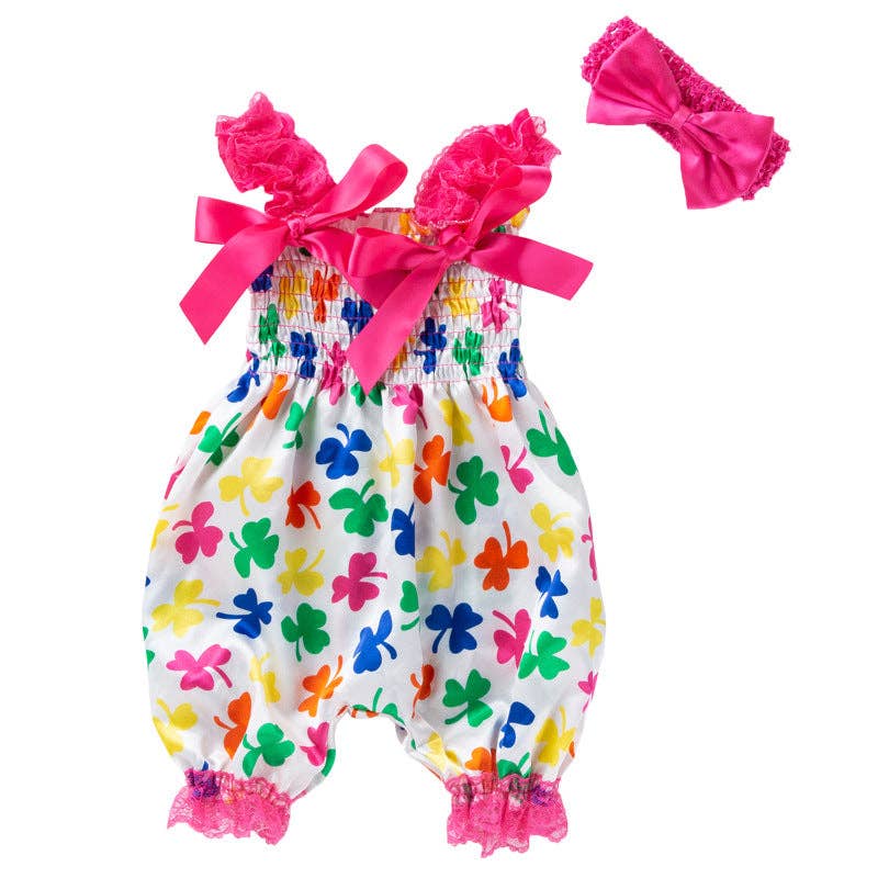 Trendy Lace Strap Jumpsuit for Baby Girls with Bow