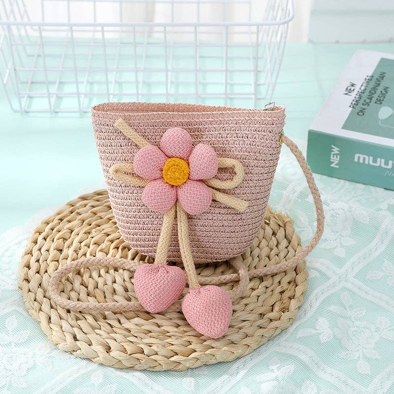 Cute Woven Sun Hat and Bag Set for Kids