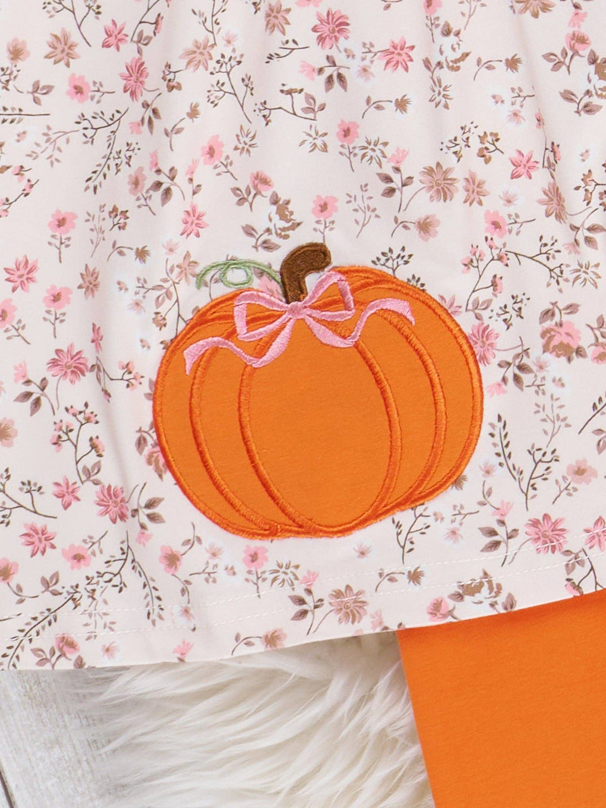 Thankful Pumpkin Embroidered Outfit