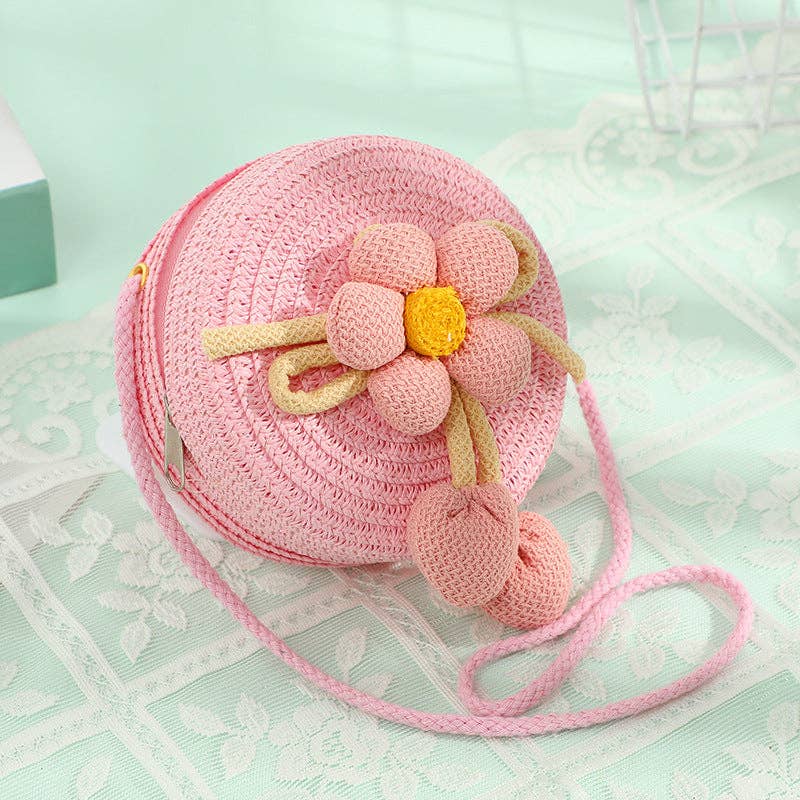 Cute Woven Sun Hat and Bag Set for Kids