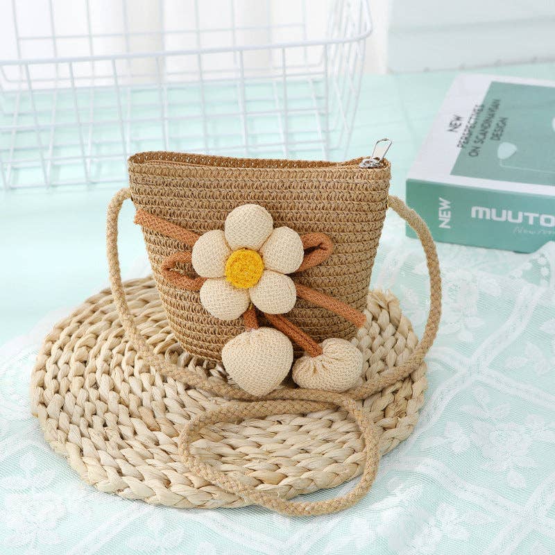 Cute Woven Sun Hat and Bag Set for Kids